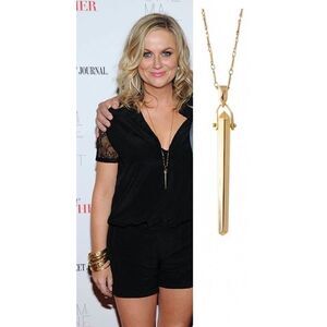 Stella & Dot Rebel Pendant Gold Tone Necklace Classic Retired Layered look